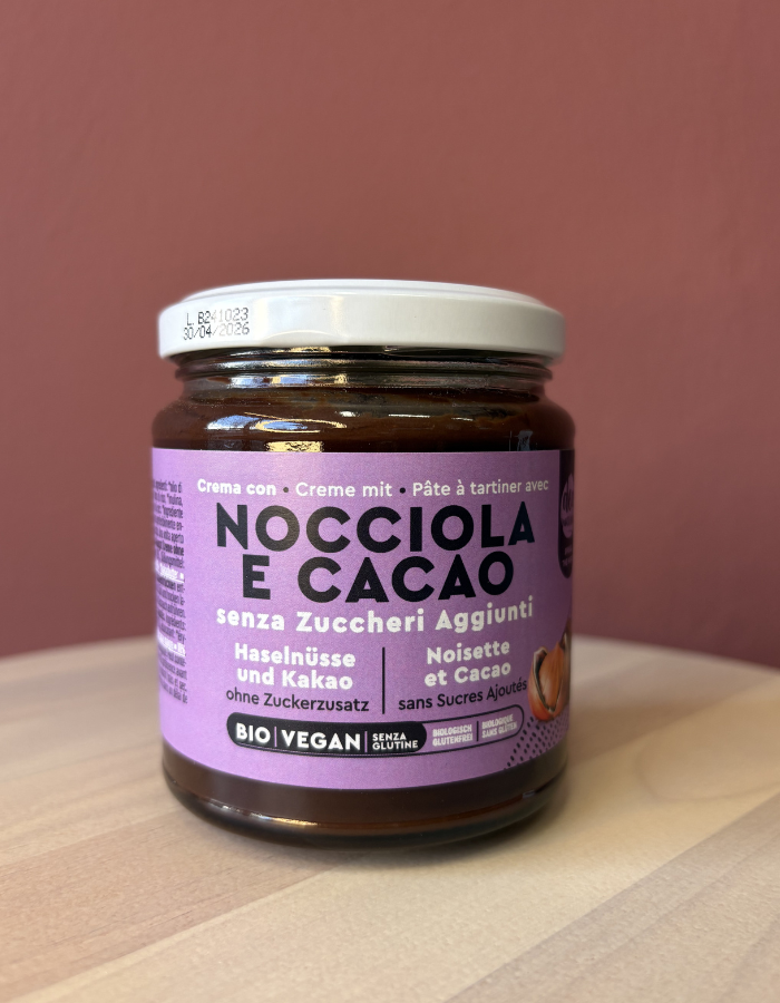 CREMA NOCCIOLA E CACAO senza zuccheri aggiunti