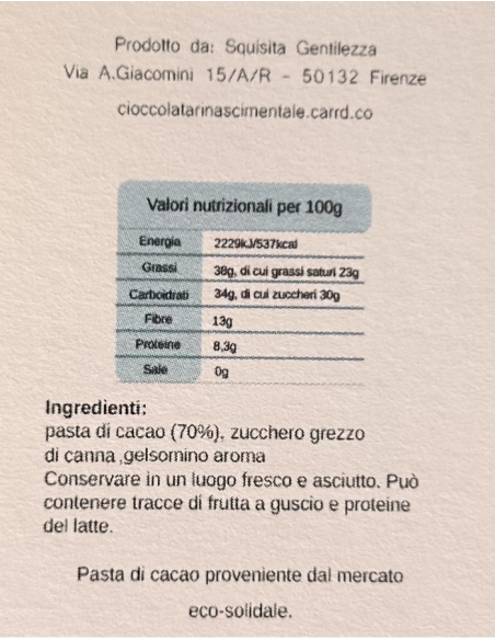CIOCCOLATA  al GELSOMNINO