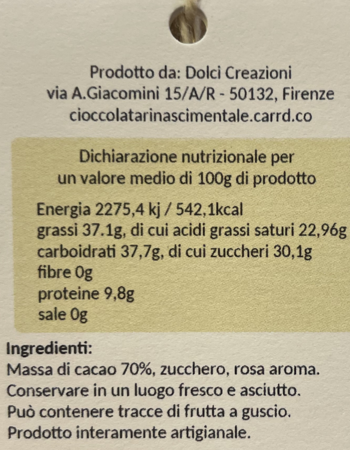 CIOCCOLATA RINASCIMENTALE alla ROSA 2