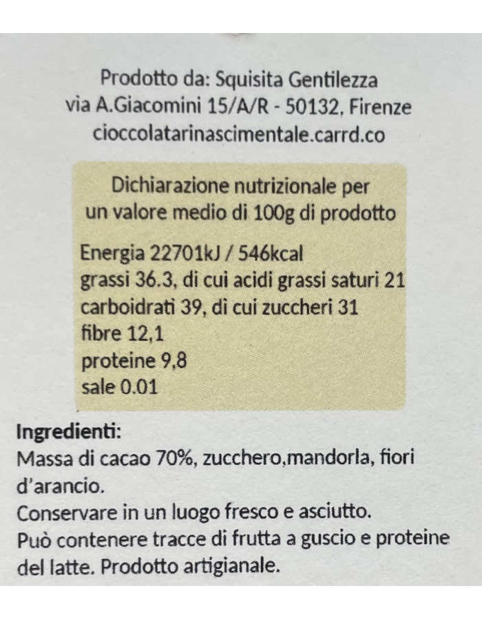 CIOCCOLATA RINASCIMENTALE all'arancia 2