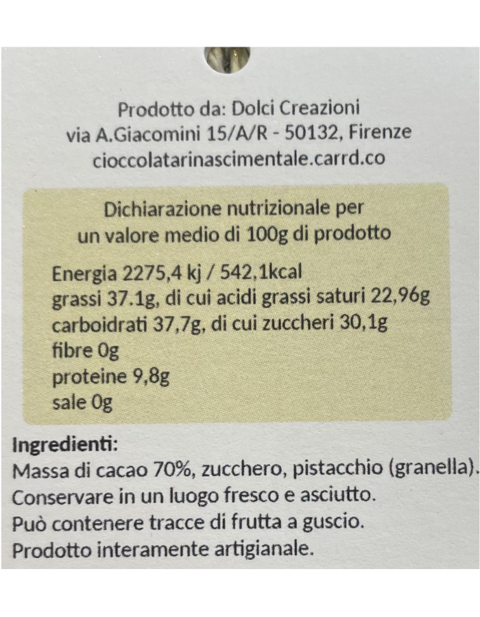 CIOCCOLATA RINASCIMENTALE al Pistacchio 2