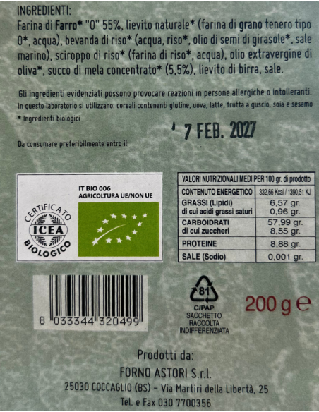 FETTE BISCOTTATE senza zucchero